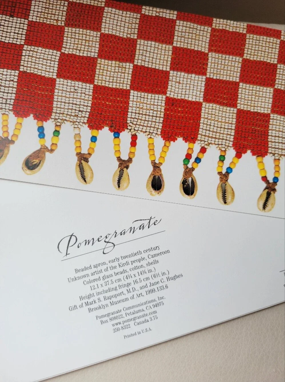 African Beadwork Notecards (10) Imagery of Kirdi artisan colorful beaded aprons